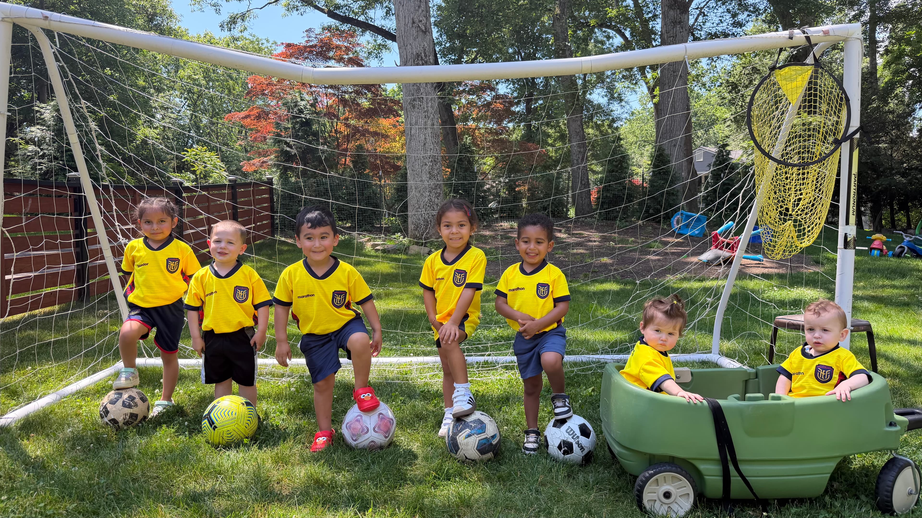 Children prepared for the World Cup Ecuador Match