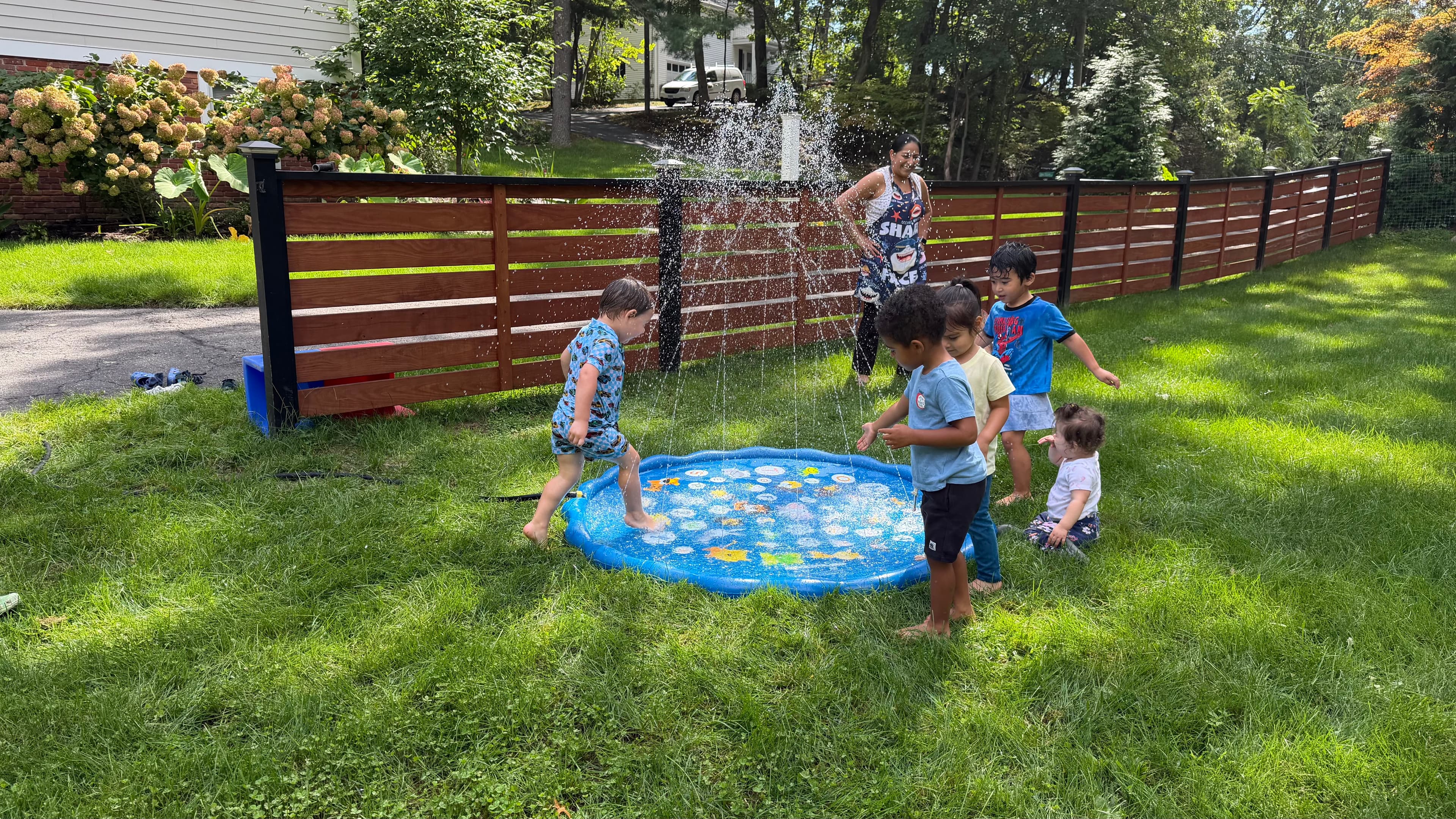 Kids enjoying water time in the summer