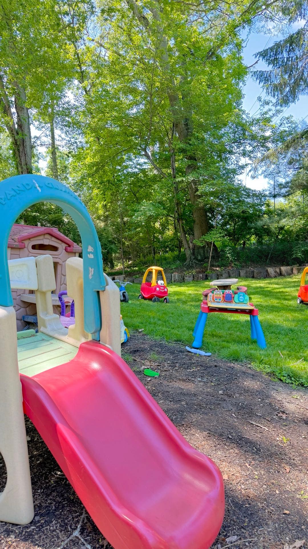 Outdoor playground slide